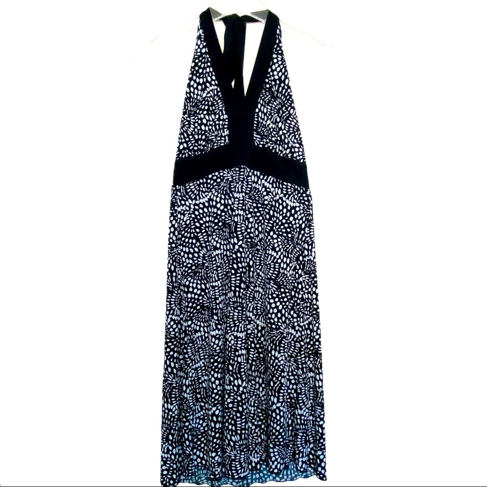 ENFOCUS Petites Black and White Halter Style Dress